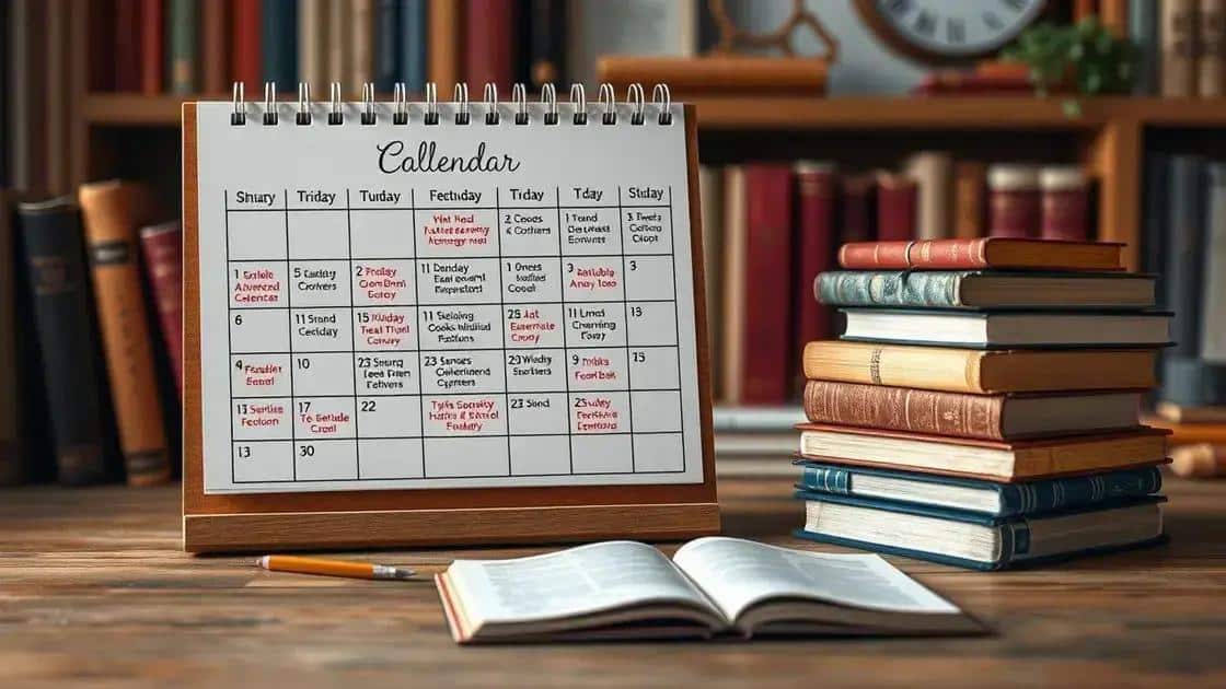 Key holidays and breaks to consider