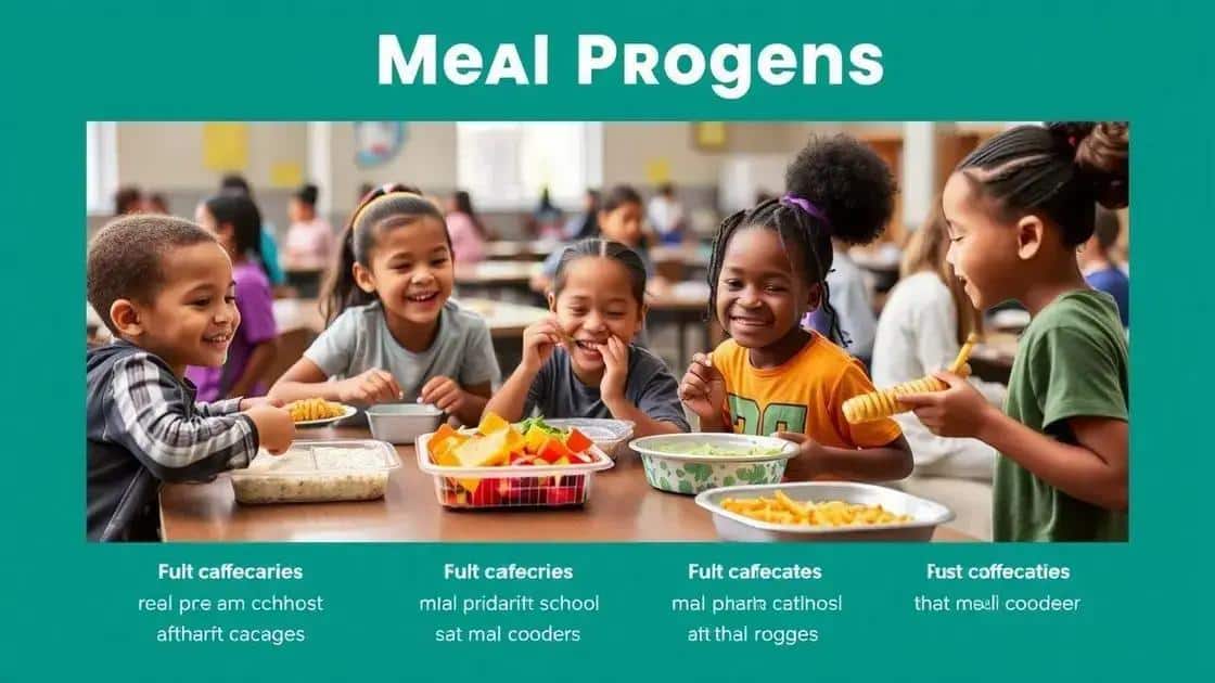 Programs supporting meal access in schools