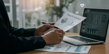 Person reviewing 2025 HSA financial documents and investment strategies