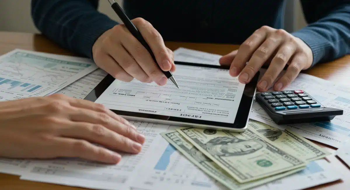 Person meticulously completing FAFSA application form