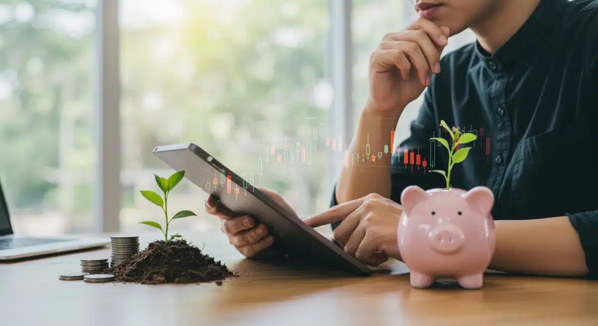 Individual analyzing S&P 500 data for retirement planning