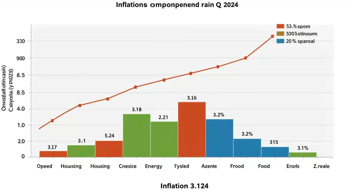 Detailed chart showing inflation components and their contribution to the Q4 2024 rate.