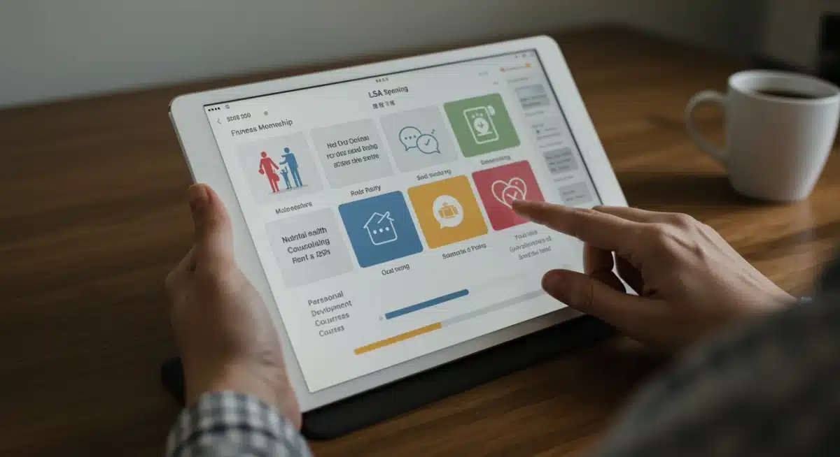 Digital dashboard showing LSA spending categories and remaining funds