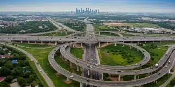 Modern highway interchange symbolizing US infrastructure bill investments