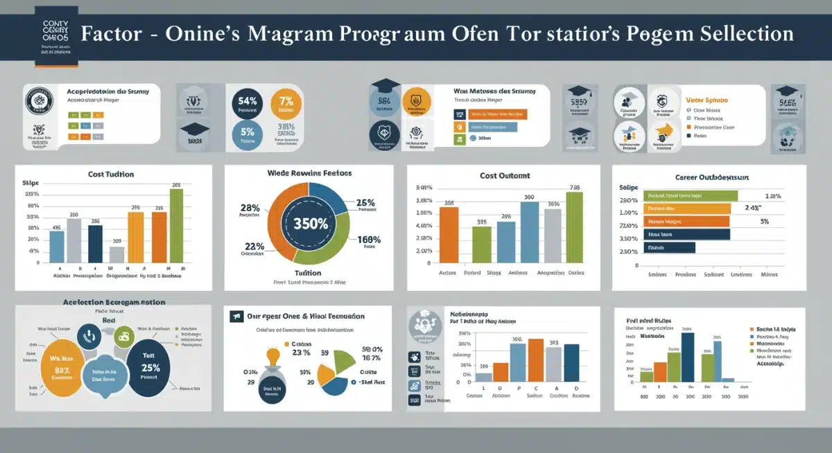Infographic detailing online education master's program selection factors