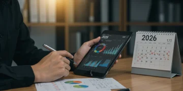 Thoughtful person planning 2026 disability benefits on tablet