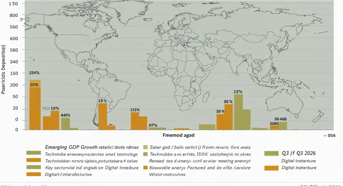 Projected GDP growth rates for emerging economies Q3 2026
