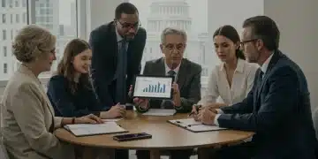 Family and financial advisor discussing estate planning documents for 2026.