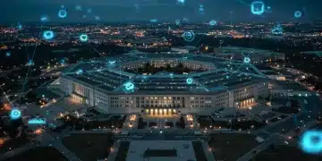 Pentagon building with digital AI overlay representing advanced defense integration