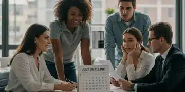 Students reviewing loan forgiveness documents with an advisor