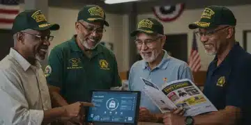 Veterans discussing new 2026 healthcare and education benefits