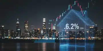 Stylized graphic showcasing 2026 housing market forecast with mortgage refinance rates