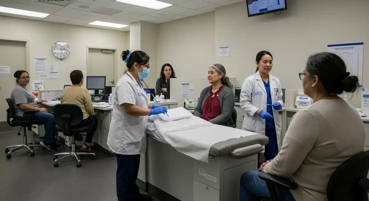 Diverse community receiving accessible healthcare services