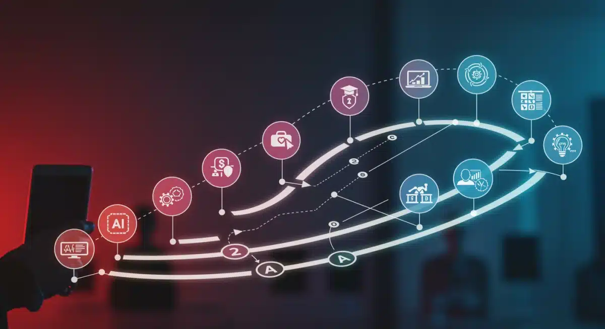 Career progression roadmap with skill-building milestones