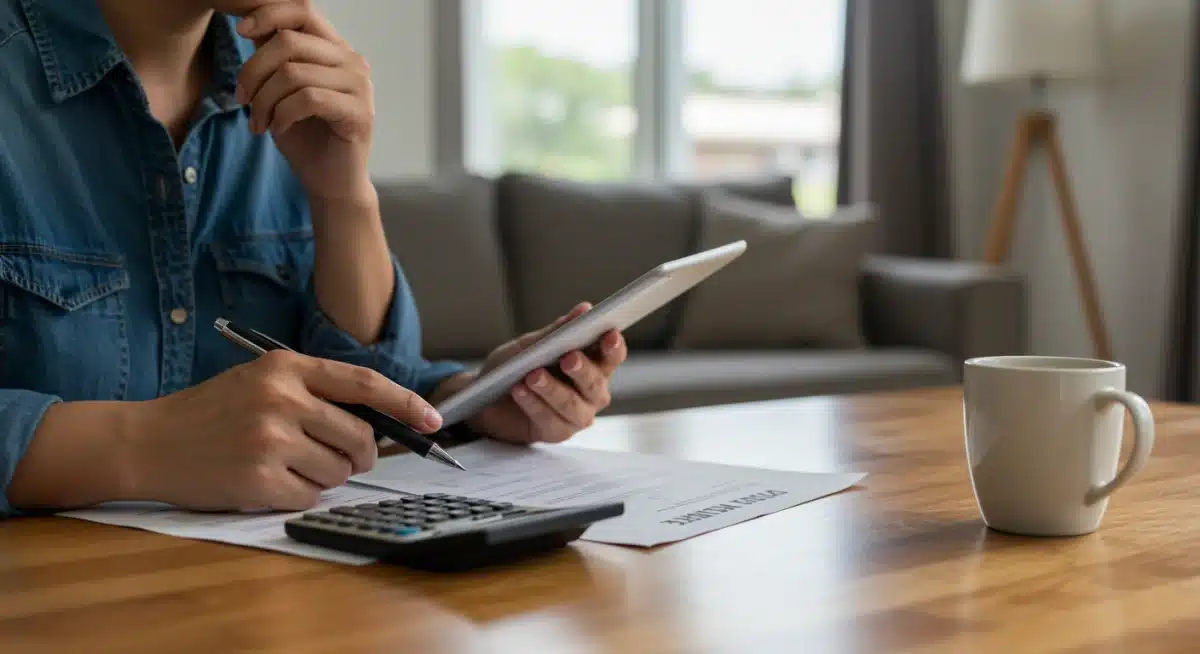 Homeowner reviewing mortgage documents for refinancing decisions