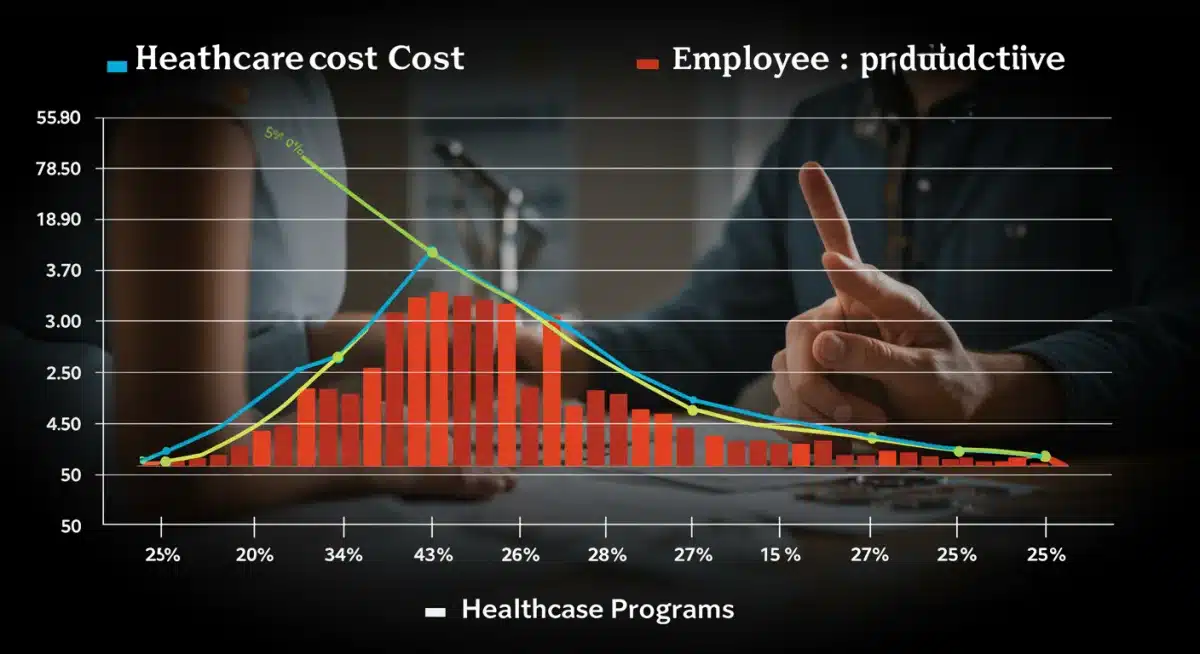 Graph showing healthcare cost reduction and productivity increase from wellness