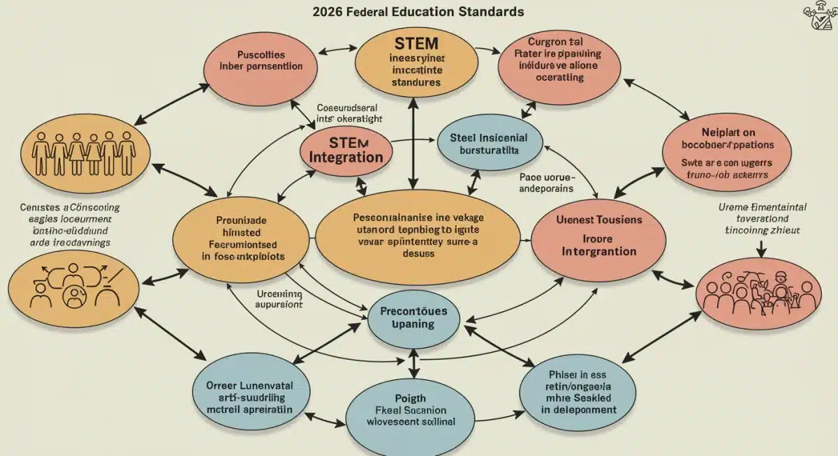 Infographic detailing key components of 2026 federal education standards.