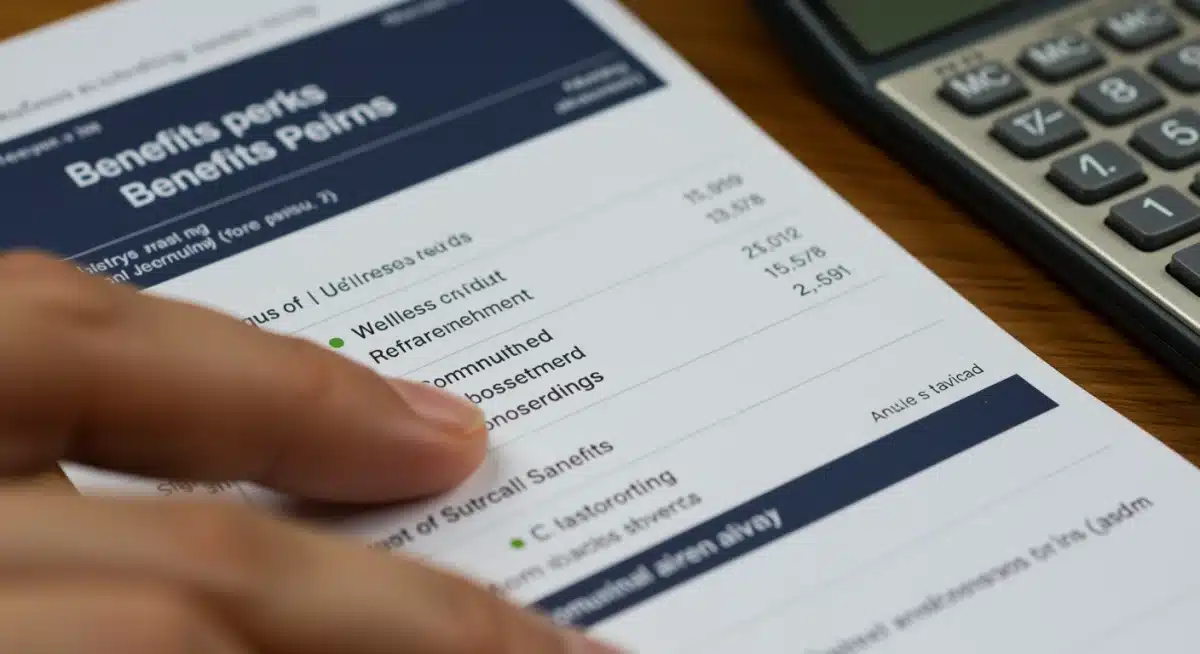 Reviewing a benefits statement to identify unclaimed employee perks and financial opportunities.