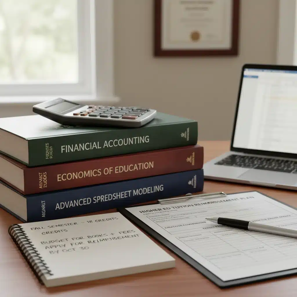 Textbooks, calculator, financial planning for education
