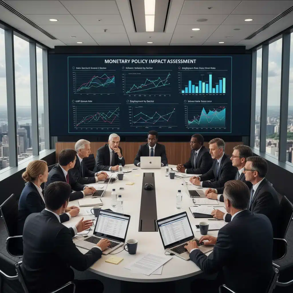 Business leaders discussing economic policy and market impacts