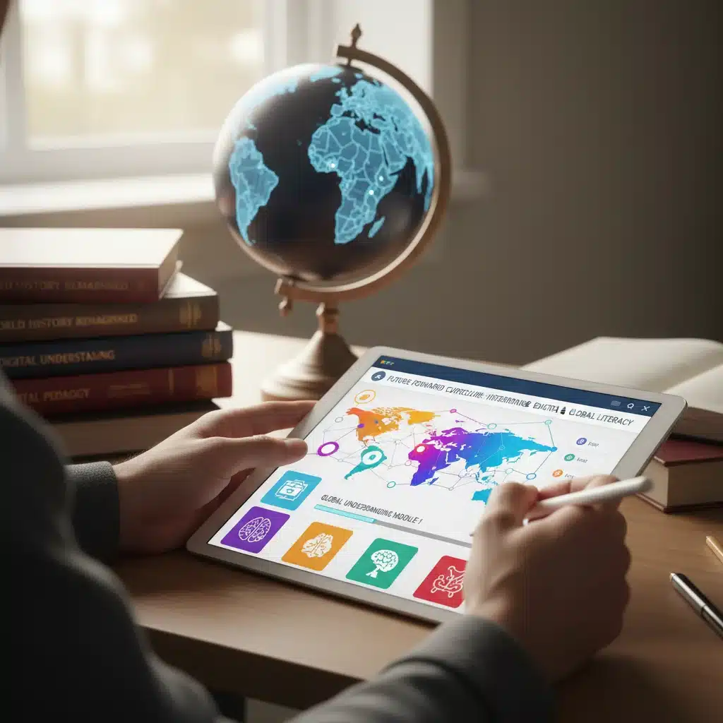 Students engaging with technology in new federal K-12 curriculum.