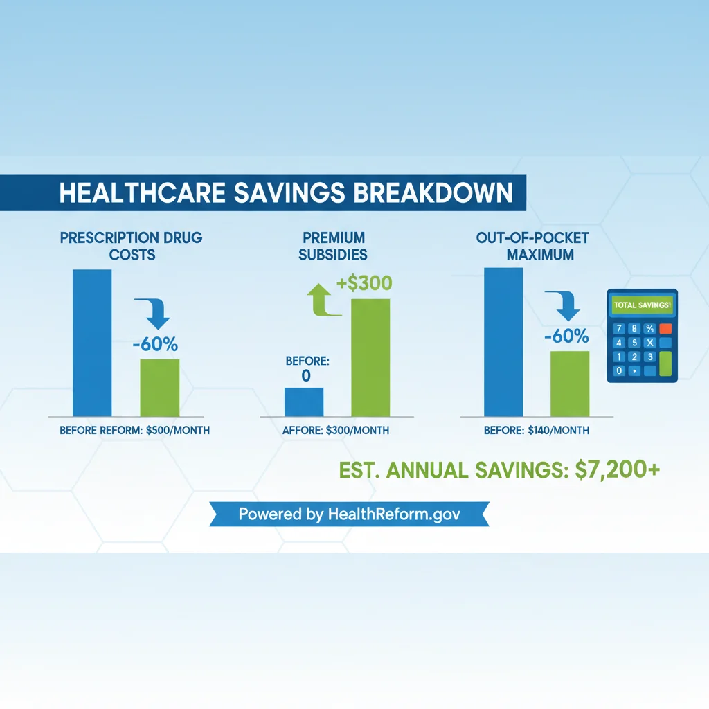 Infographic showing various healthcare cost savings categories