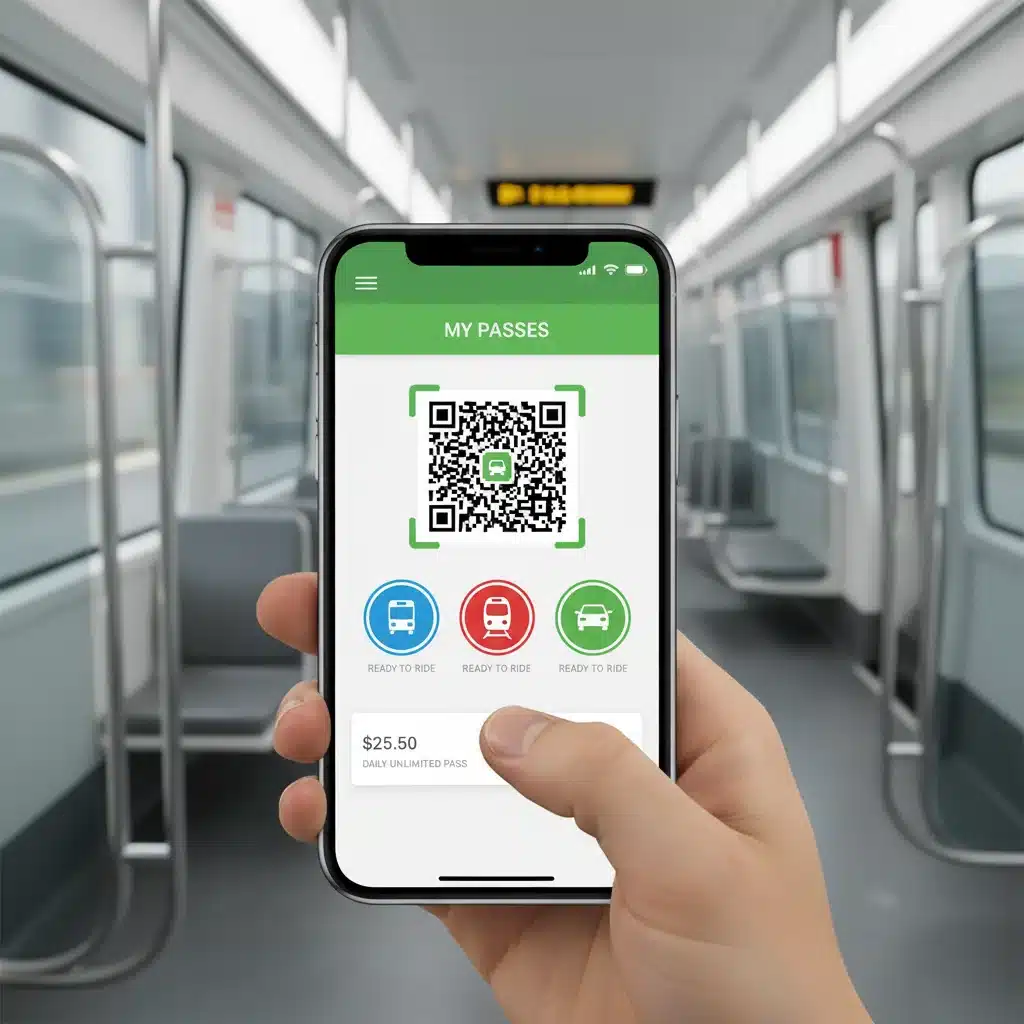 Digital transit pass on a smartphone illustrating modern commuter benefits for 2026
