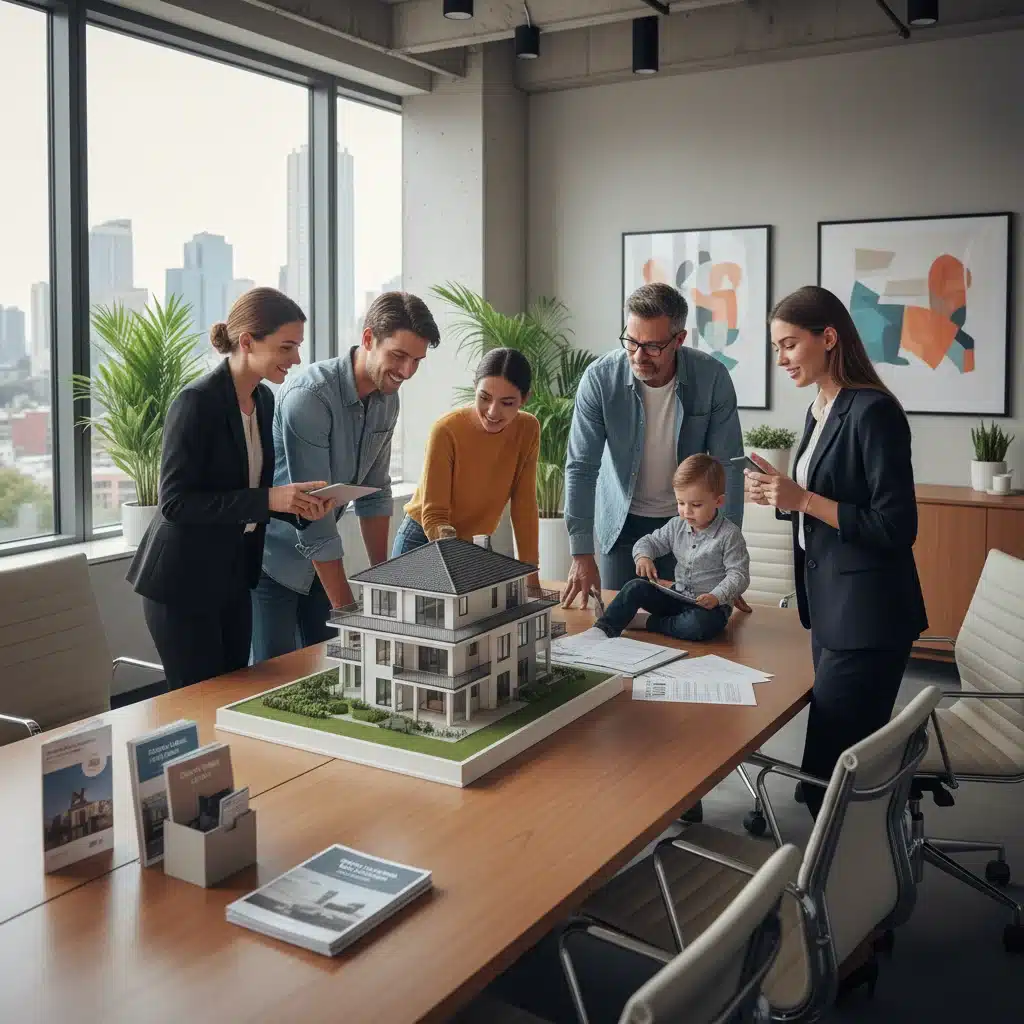 Homebuyers discussing mortgage rates and loan options with a financial advisor