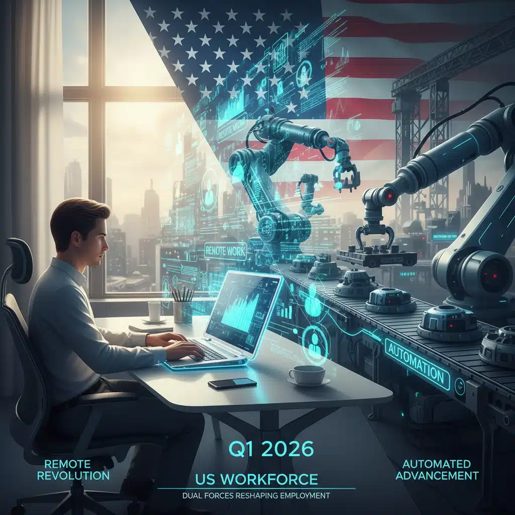 Remote work and automation influencing the US workforce and future job landscape
