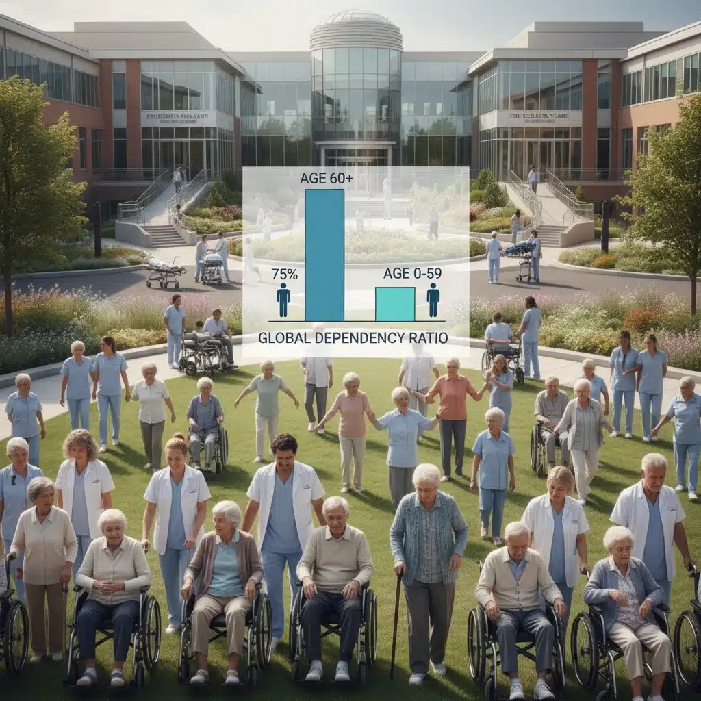 Visualizing an aging US population and increasing dependency ratio